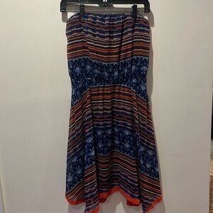 Maeve detailed pattern summer dress strapless